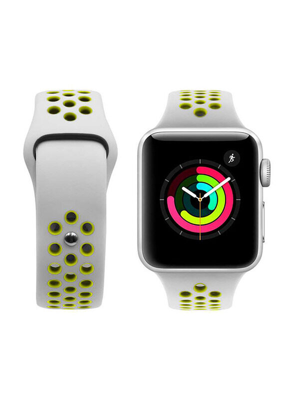 

Porodo Nike Band for Apple Watch 44mm/42mm, Grey/Yellow