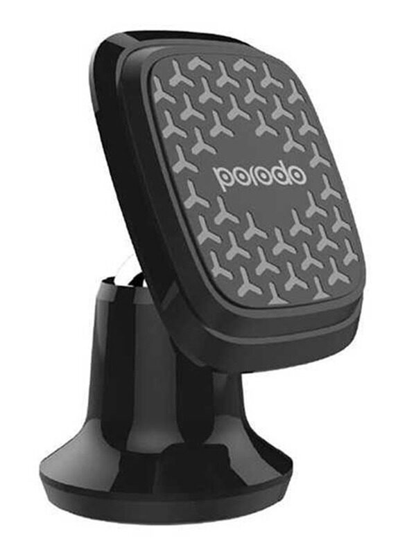 

Porodo Universal Magnetic Silicone Aluminum Alloy Dash Car Mount Holder for Smartphones, Black