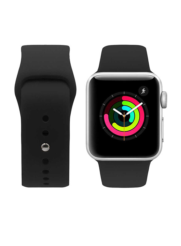 

Porodo Apple Watch 40mm/38mm Silicone Replacement Watch Band, Black