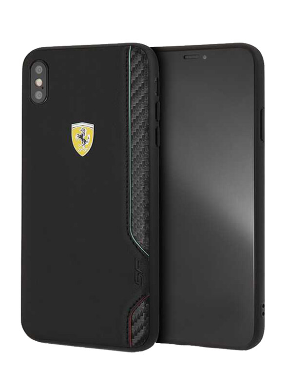 

Ferrari Apple iPhone XS Max On Track PU and Rubber Hard Back Case, Black