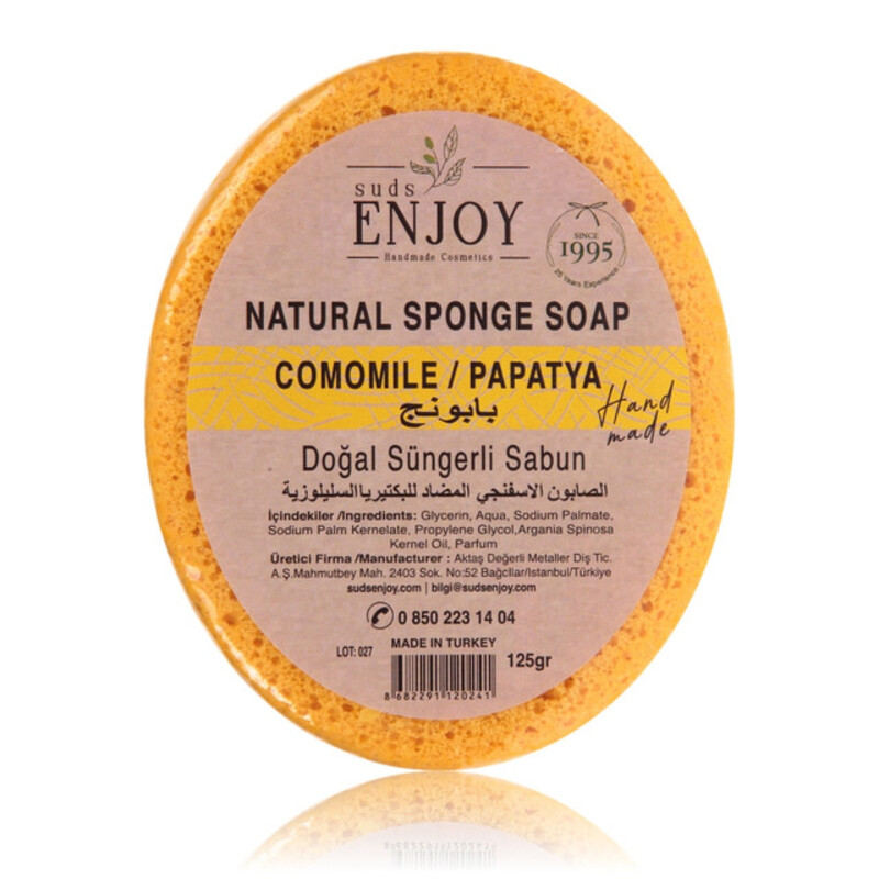 Suds Enjoy Camomile Natural Sponge Soap, 125 gm