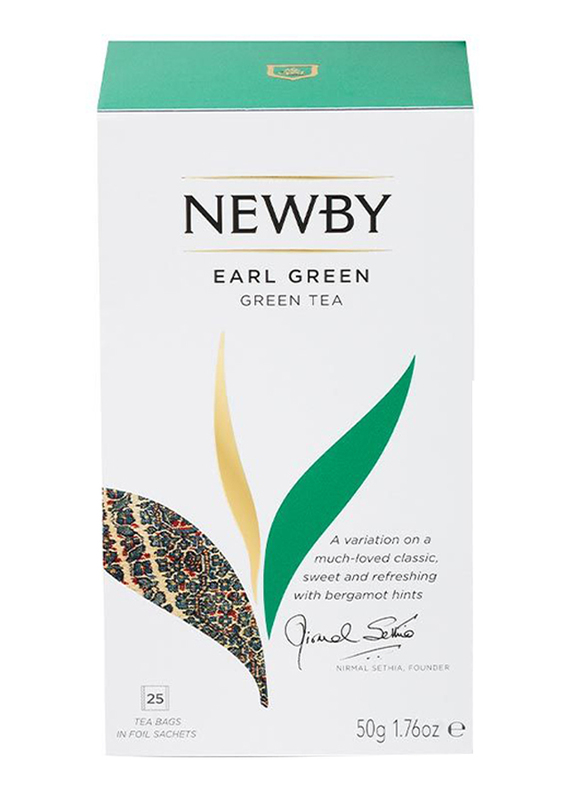 Newby Earl Green Tea, 25 Tea Bags, 50g