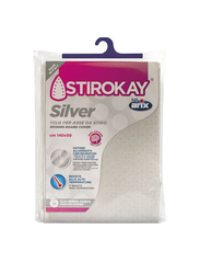 Stirokay Metallic Ironing Board Cover, 140 x 50cm, Silver