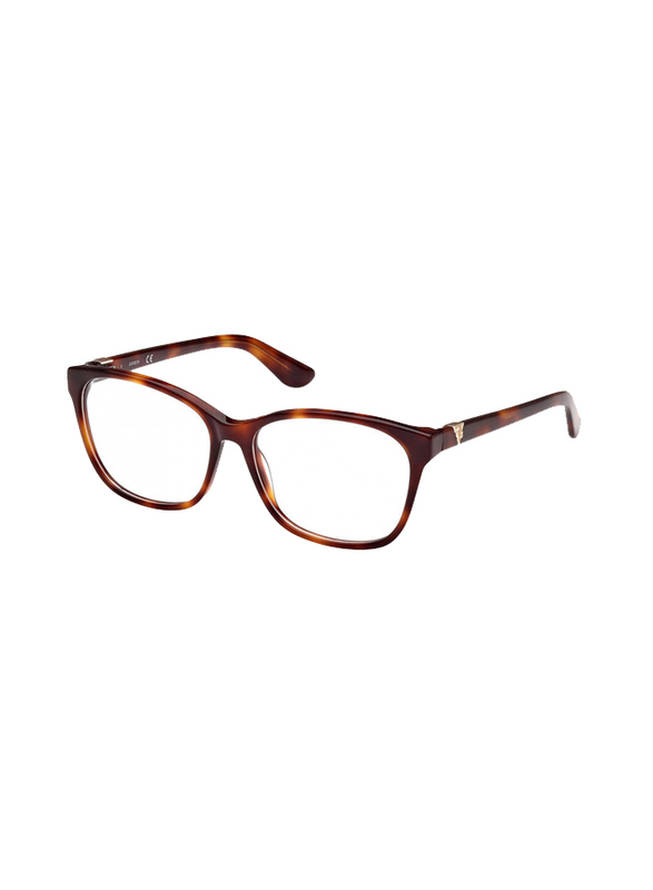 Guess Full-Rim Rectangle Dark Havana Sunglasses Frame For Women, Clear Lens, GU2949 052, 53/15/140