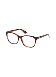 Guess Full-Rim Rectangle Dark Havana Sunglasses Frame For Women, Clear Lens, GU2949 052, 53/15/140