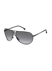 Carrera Polarized Full-Rim Pilot Black Sunglasses Unisex, Grey Lens, GIPSY65 80764WJ, 64/11/135