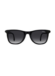 Carrera Full-Rim Square Black Sunglasses for Men, Dark Grey Gradient Lens, HYPERFIT 22/S 807529O, 52/22/140