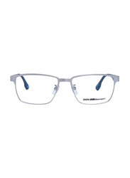 BMW Full-Rim Rectangle Blue Motorsport Eyewear Frames For Men, Mirrored Clear Lens, BS5005 H
