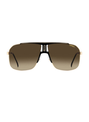Carrera Full-Rim Navigator Gold Sunglasses for Men, Brown Lens, CARRERA1043/S 204363 2M2 HA, 65/12/140