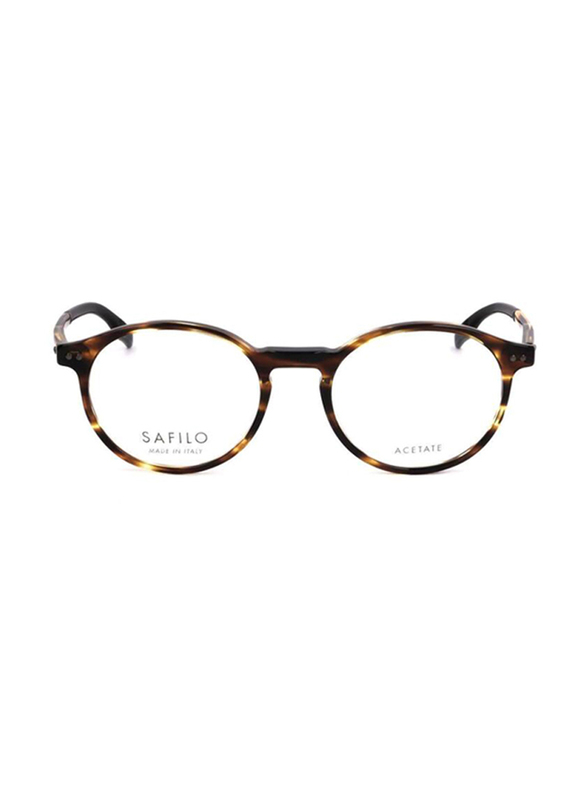 Safilo Full-Rim Round Striped Brown Frames for Men, 03 KVI 4919, 49/19/145