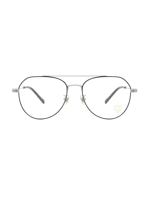 MCM Full-Rim Pilot Black Eyewear Frames For Men, Mirrored Clear Lens, MCM2140A 003, 56/17/145