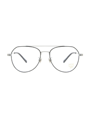 MCM Full-Rim Pilot Black Eyewear Frames For Men, Mirrored Clear Lens, MCM2140A 003, 56/17/145