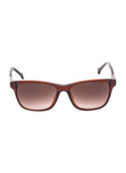 Carolina Herrera Full-Rim Square Brown Sunglasses for Women, Brown Lens, SHE643 5406M, 54/16/140