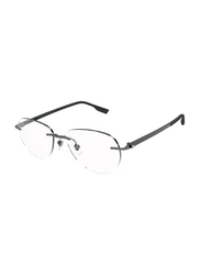 Mont Blanc Rimless Pilot Black Eyewear Frames For Men, Mirrored Clear Lens, MB0186O-003