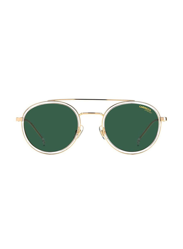 Carrera Full-Rim Round Gold Sunglasses Unisex, Green Lens, CA2028T/S PEF50QT, 50/22/135