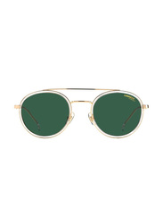 Carrera Full-Rim Round Gold Sunglasses Unisex, Green Lens, CA2028T/S PEF50QT, 50/22/135