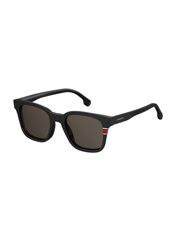 Carrera Polarized Full-Rim Square Black Sunglasses for Women, Grey Lens, 164/S 0807, 51/21/145