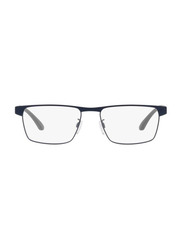 Emporio Armani Full-Rim Rectangle Matte Blue Frame for Men, EA1124 3250, 55/18/145