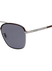 Hugo Boss Full-Rim Navigator Brown Sunglasses for Men, Grey Lens, BO1106/F/S R8158IR, 58/19/145
