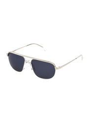 Lozza Full-Rim Aviator Silver Sunglasses For Men, Blue Lens, SL2392 58579P, 58/17/145