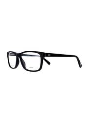 Tommy Hilfiger Full-Rim Rectangle Black Eyewear Frames For Men, Mirrored Clear Lens, TH1760 003