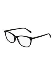 Gucci Full-Rim Rectangular Black Eyeglasses Frame for Women, Transparent Lens, GG0549O 001, 52/16/140