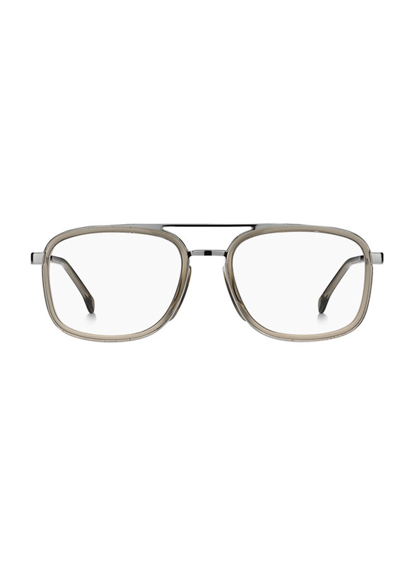 Hugo Boss Full-Rim Square Ruthenium Frame for Men, BO1255 0WIJ, 54/19/145