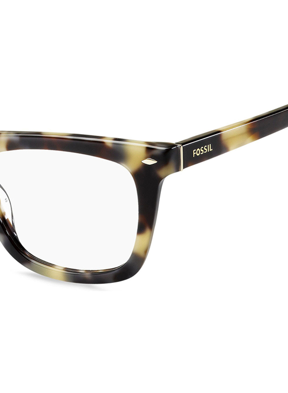 Fossil Full-Rim Square Havana Brown Eyeglass Frames for Men, FOS6068 R5G, 51/20/140