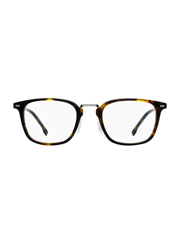 Hugo Boss Full Rim Square Dark Havana Eyeglass Frames for Men, BOSS 1057 0086 00, 52/23/145