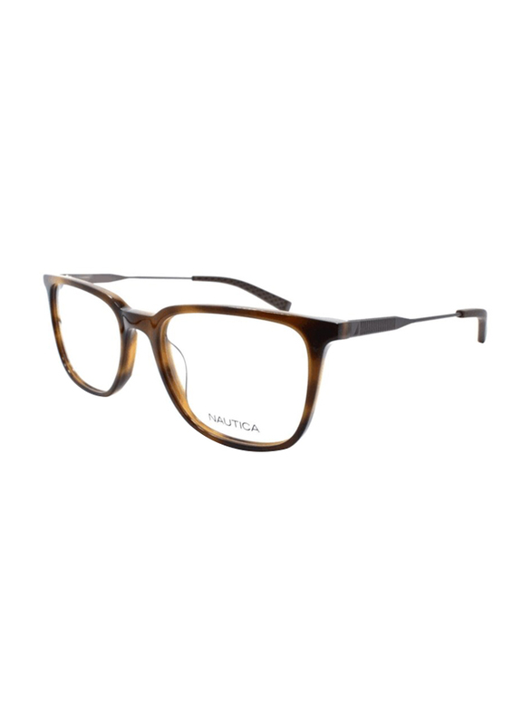 Nautica Full-Rim Cat Eye Brown Tortoise Eyeglass Frames Unisex, Transparent Lens, N8149 218, 55/38/140