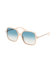 Guess Polarized Full-Rim Square Rose Gold Sunglasses Unisex, Blue Lens, GU7845 57P