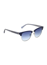Guess Half-Rim Brow Line Blue Sunglasses for Men, Blue Lens, GU00037 90W