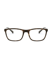 Emporio Armani Full-Rim Rectangle Multicolour Eyeglass Frames Unisex, Transparent Lens, 0EA3165F 5089, 56/19/145