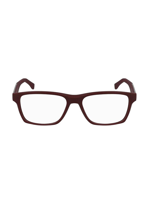 

Lacoste Full-Rim Matte Wine Rectangular Sunglasses Unisex, Transparent Lens, L2862 503, 54/17/150