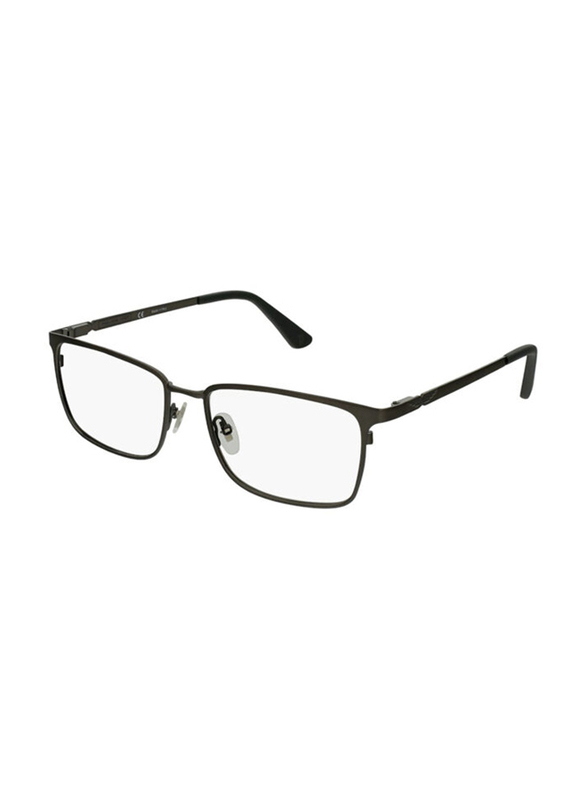 Police Full-Rim Rectangular Black Eyeglass Frames Unisex, Transparent Lens, VPLB53 560568