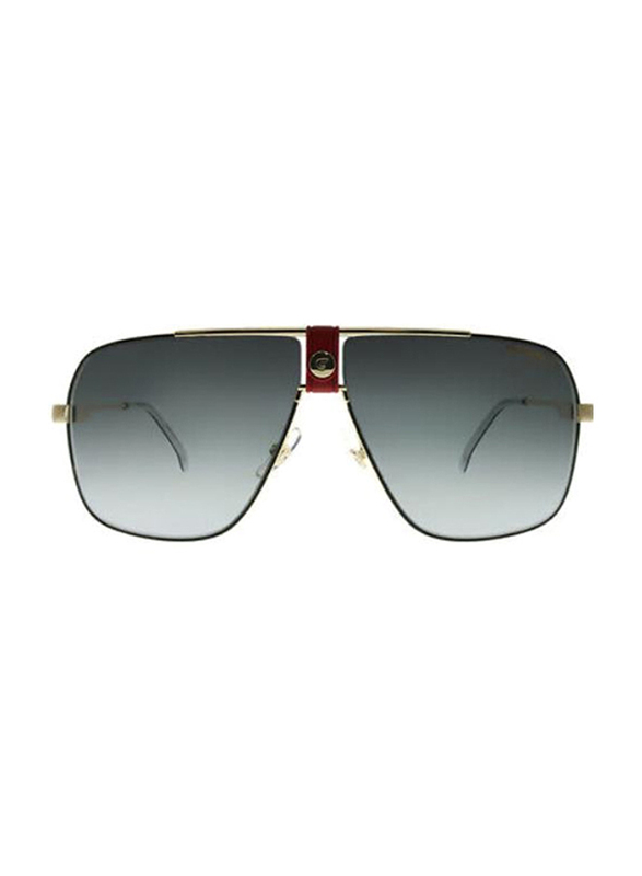 Carrera Full-Rim Pilot Black/Gold Sunglasses for Men, Black Lens, CA1018/S 201784 Y11 9O, 63/11/145