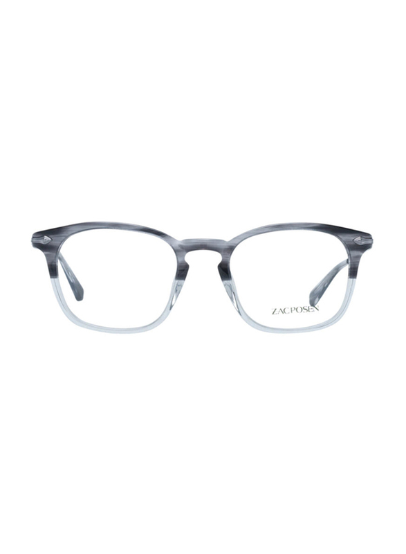 Zac Posen Full-Rim Square Grey Eyewear for Women, Transparent Lens, PHNX CN, 50/20/145