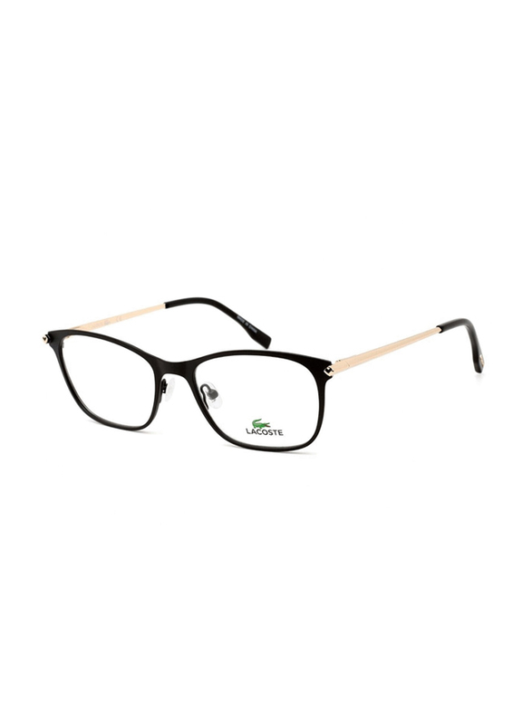 Lacoste Full-Rim Black Square Sunglasses for Women, Transparent Lens, L2276 001, 56/19/140