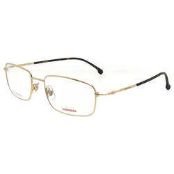 Carrera Full-Rim Rectangular Gold Eyeglass Frames for Men, Clear Lens, 146/V-0J5G 00, 55/18/140