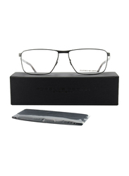 Porsche Design Full-Rim Rectangular Black Eyeglass Frame for Men, P8302 A, 60/15/145