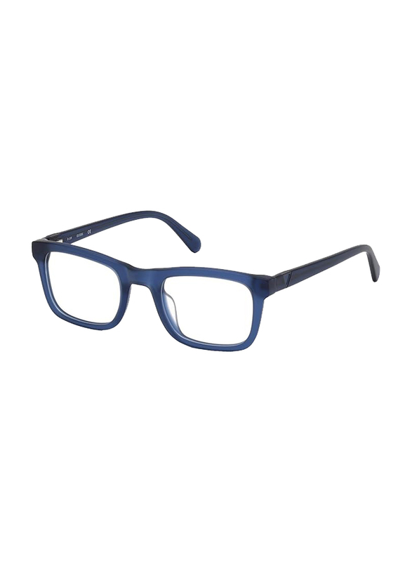 Guess Full-Rim Square Matte Blue Frames for Men, GU50002 091