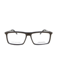Tommy Hilfiger Full-Rim Rectangle Matte Brown Eyewear Frames For Men, Mirrored Clear Lens, TH1847 YZ45514