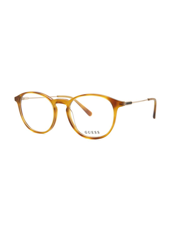 Guess Full-Rim Round Blonde Havana Sunglasses Frame For Men, Clear Lens, GU1983 053, 50/18/145