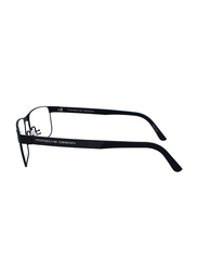 Porsche Design Full-Rim Rectangle Black Eyeglass Frame for Men, P8222 E, 56/15/140