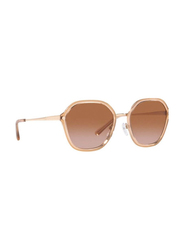 Michael Kors Polarized Full-Rim Hexagonal Gold Sunglasses For Women, Brown Lens, 0MK1114 101413