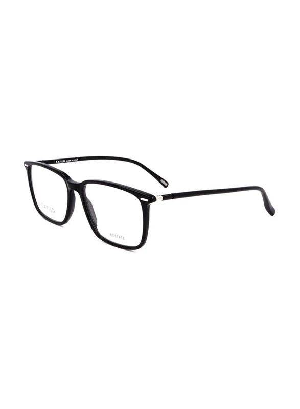 Safilo Full-Rim Square Black Frames for Men, 02 807, 56/17/145