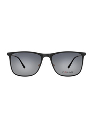 Polar Full-Rim Square Matte Black Clip On Frame Unisex, Smoke Lens, 515 78, 55/17/143