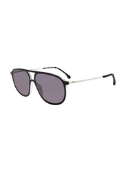 Lozza Full-Rim Aviator Black/Crystal Sunglasses For Men, Grey Lens, SL4248 580888, 58/15/145