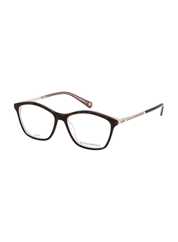 Banana Republic Full-Rim Cat Eye Brown Eyeglass Frames for Women, Transparent Lens, GENESIS 0S0R 00, 53/15/135