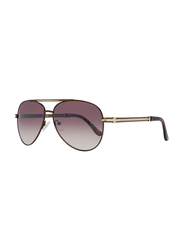 Guess Polarized Full-Rim Pilot Brown Sunglasses For Men, Gradient Brown Lens, GF0173 48F, 61/14/140